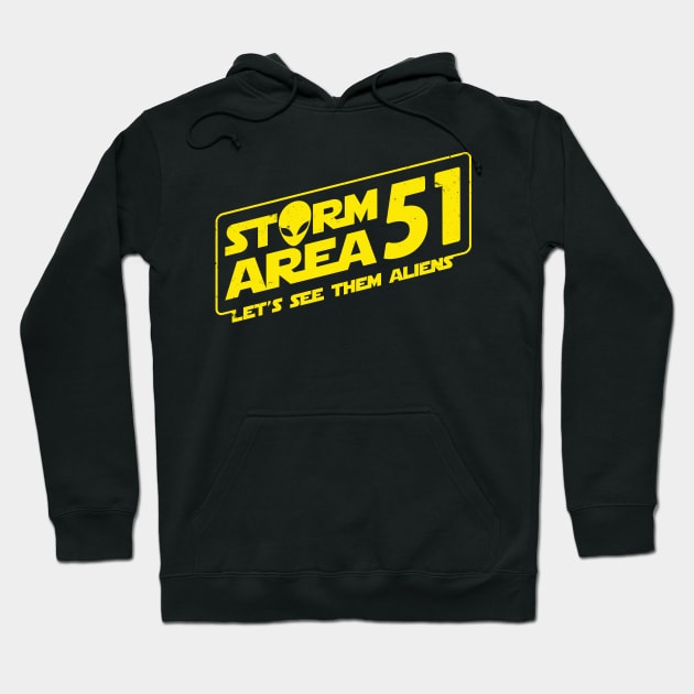Storm Area 51 Funny Cute Alien Extraterrestrial Conspiracy Theory Hoodie by BoggsNicolas